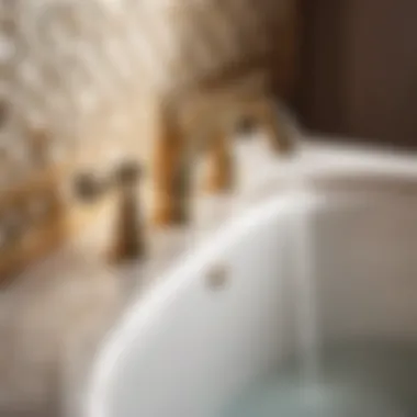 Vintage-inspired tub faucet with intricate details