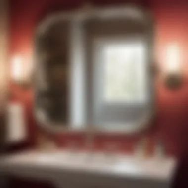 Vintage mirrors reflecting modern touches in the bathroom