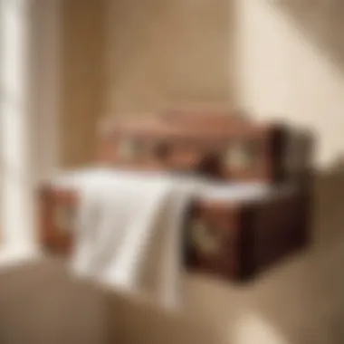 Vintage suitcase towel hanger idea