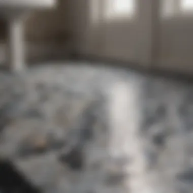 Geometric Tile-Inspired Vinyl Plank Flooring Vinyl plank flooring bathroom tile pattern