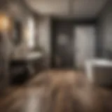 Luxury vinyl planks in elegant bathroom setting
