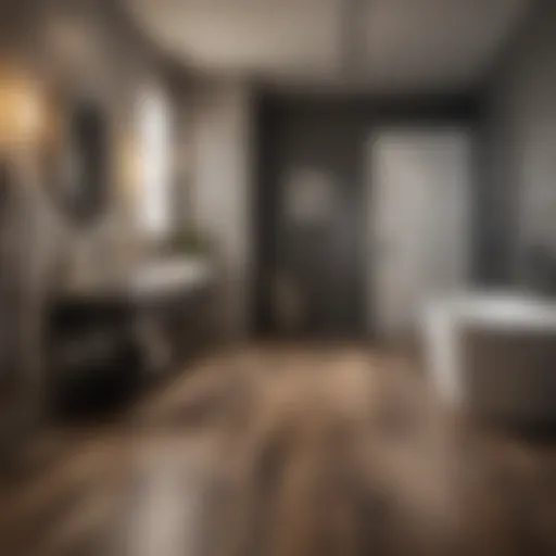 Luxury vinyl planks in elegant bathroom setting
