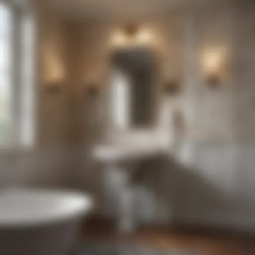 Elegant bathroom featuring classic wainscoting design