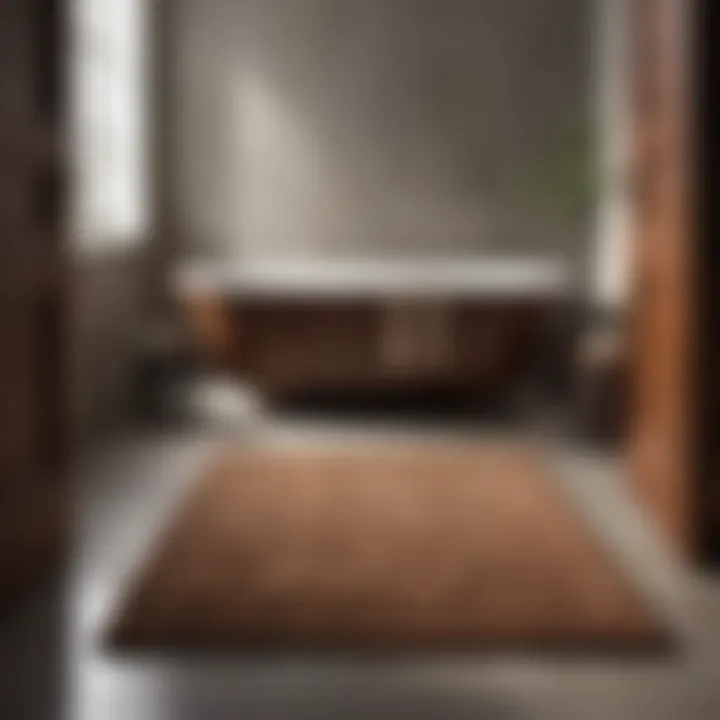 Walnut Bath Mats in Luxurious Decor Walnut bath mat in a luxurious bathroom setting