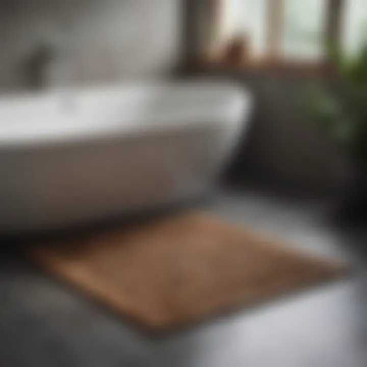 Sustainable Choice: Walnut Bath Mats Eco-friendly walnut bath mat emphasizing sustainability