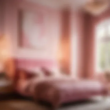 Warmth and Charm Infused by Pink Bedroom Light