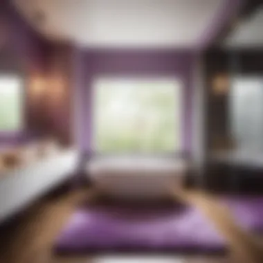 Spa-Inspired Ambiance Light purple bathroom rug enhancing the warmth of a spa-inspired bathroom
