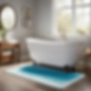 Water Absorption Feature of Mohawk Home Memory Foam Bath Rug Water Droplets Being Absorbed by Mohawk Home Memory Foam Bath Rug