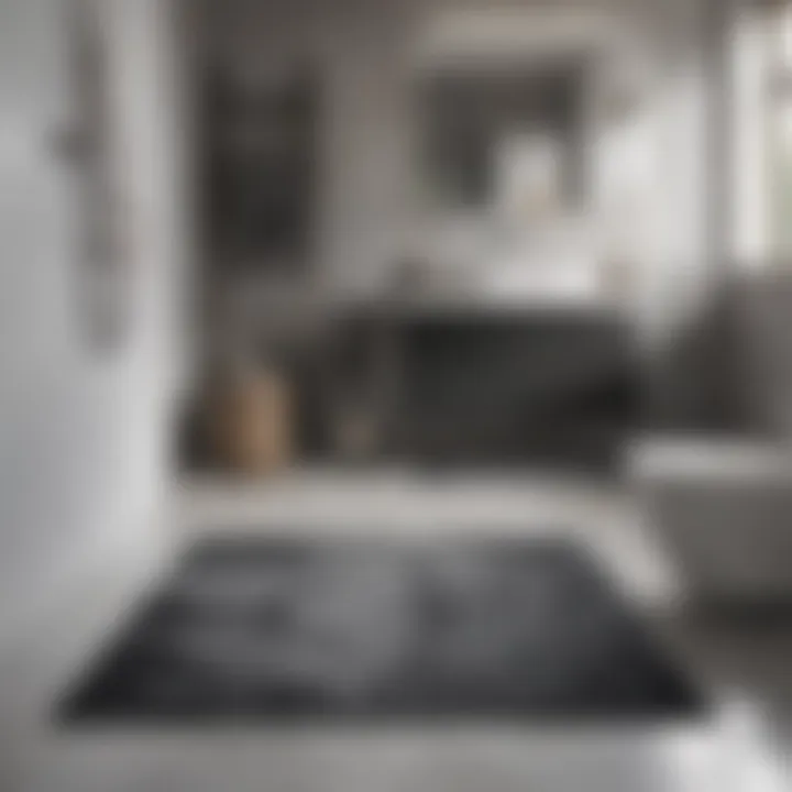 Elegant waterproof bathroom rug showcasing modern design