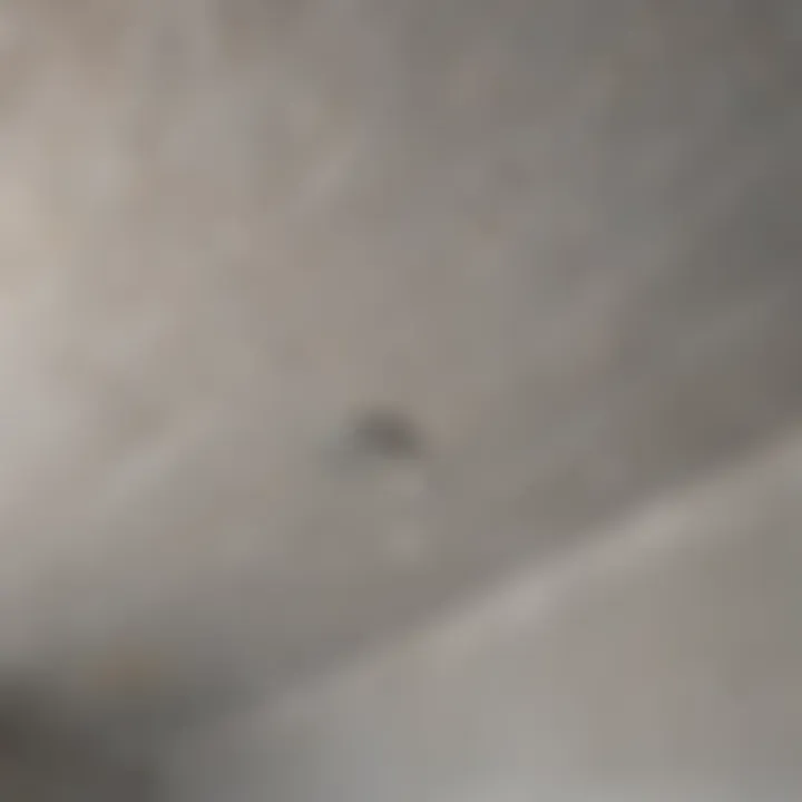 Waterproof paint applied to bathroom ceiling showing texture and finish