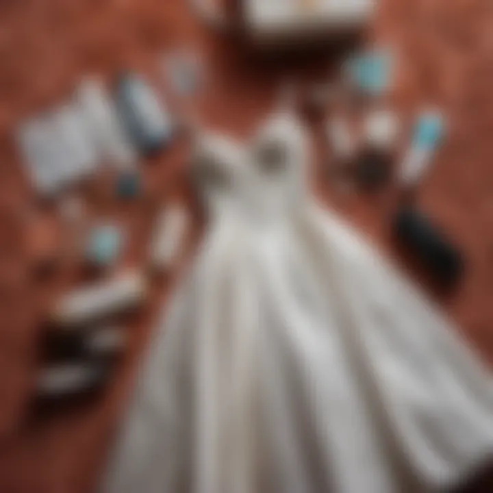 Emergency kit for bride's dress