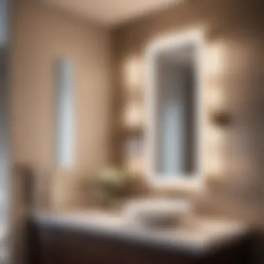 Well-lit bathroom with sconces