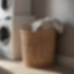 Elegant design of a West Elm laundry basket