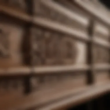 Durability and Texture of Solid Wood Close-up of durable solid wood furniture highlighting grain texture