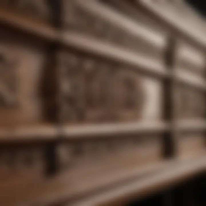 Durability and Texture of Solid Wood Close-up of durable solid wood furniture highlighting grain texture