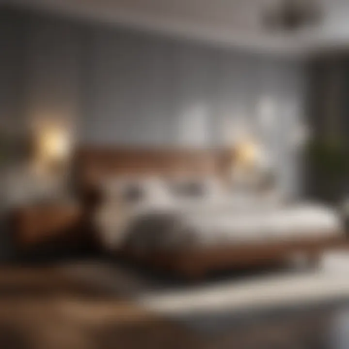 Stylish Solid Wood Bedroom Design Cozy bedroom featuring stylish solid wood pieces and decor