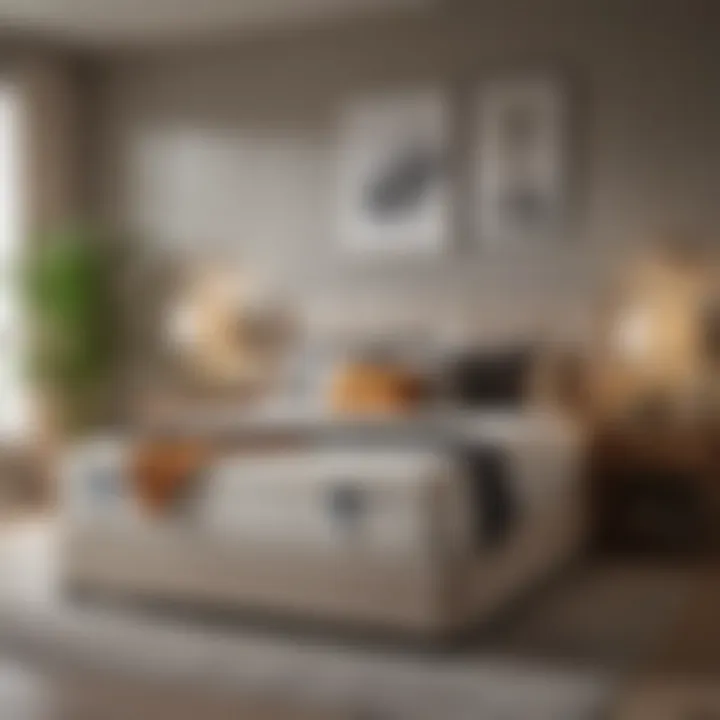 Modern Bedroom with Tempur-Pedic Mattress Elegant Tempur-Pedic mattress displayed in a modern bedroom setting