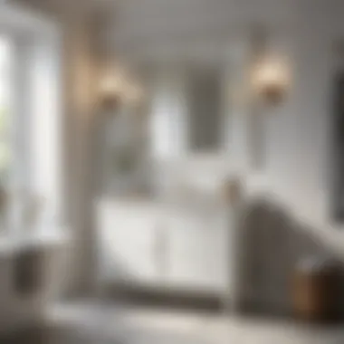 Enhancing Space with White Bathroom Cabinets Stylish white bathroom cabinet with doors in a spacious bathroom setting