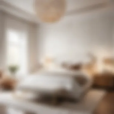 Intricate Geometric Textures White bedroom with intricate geometric textures