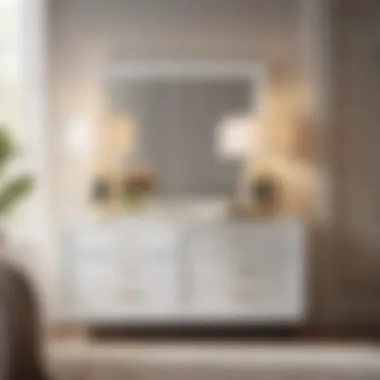 Chic Storage Solutions in White White Dresser and Mirror Set