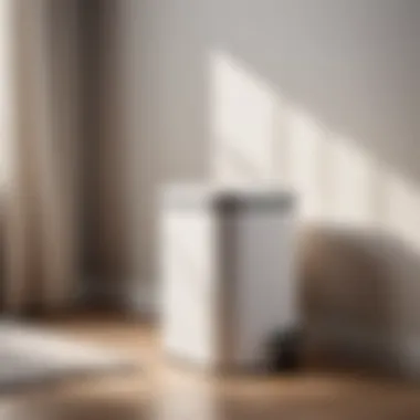 Compact White Trash Can Size