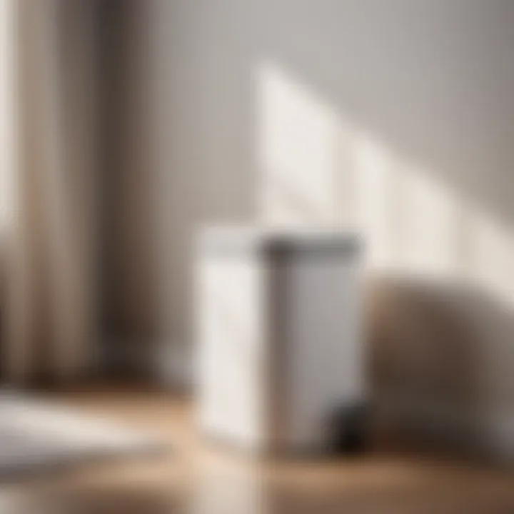 Compact White Trash Can Size