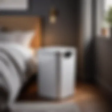 Elegant White Trash Can in Bedroom