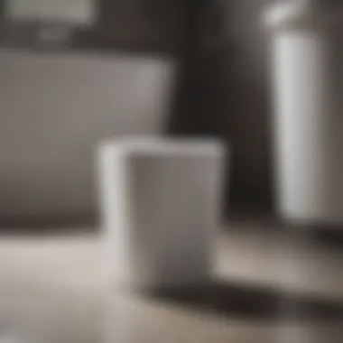 Stylish white waste basket showcasing various materials