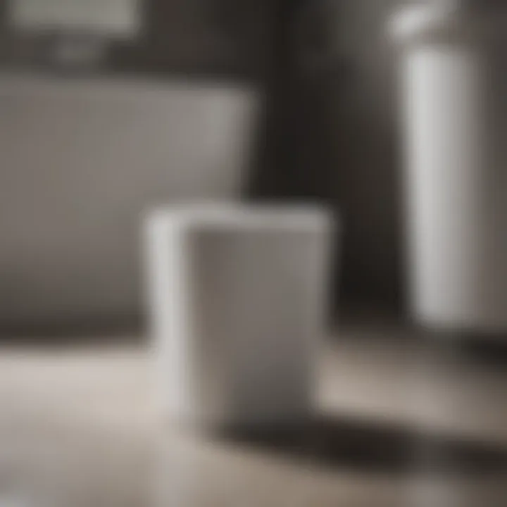 Stylish white waste basket showcasing various materials