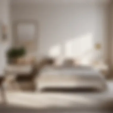 Minimalist bedroom with whitewashed furniture