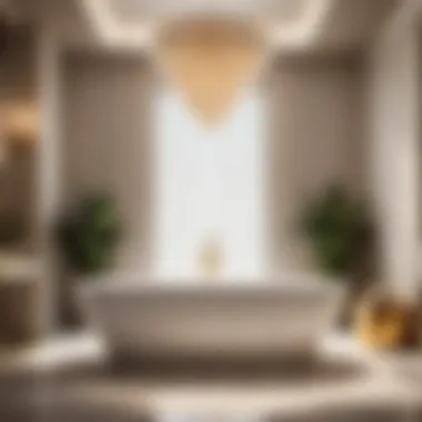Wide Bathtub with Custom Lighting Feature
