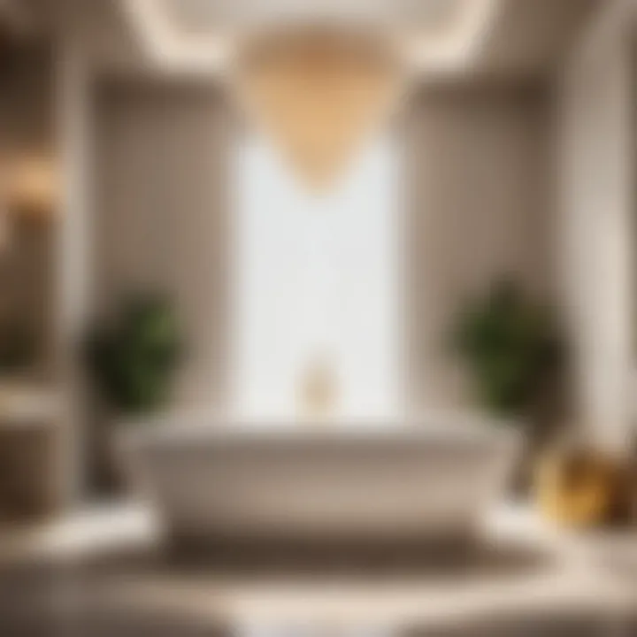 Wide Bathtub with Custom Lighting Feature