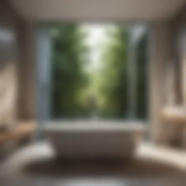 Contemporary Minimalist Wide Bathtub Contemporary wide bathtub with minimalist aesthetics