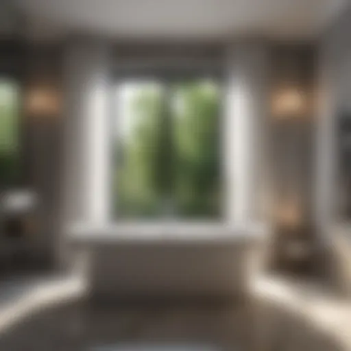 Luxurious wide bathtub in a modern bathroom
