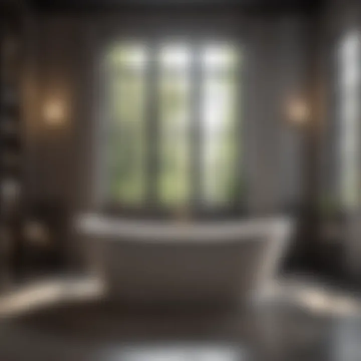 Stylish freestanding wide bathtub with elegant design