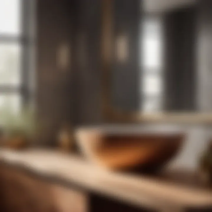 Natural Wood Beauty Wood Bathroom Countertop Design