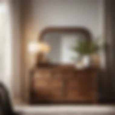 Wooden Dresser with Mirror