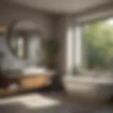 A Serene Zen Bathroom Bathed in Natural Light Serene Zen bathroom with natural light