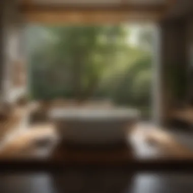 Zen Retreat Spa Bath Zen-inspired freestanding two-person spa bath with natural wood accents