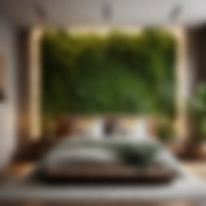 Zen-Inspired Bedroom with Greenery Wall